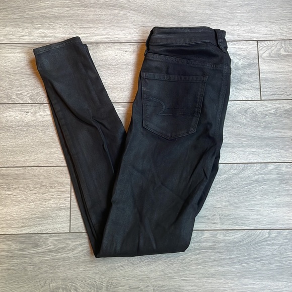 American Eagle high rise black jegging - Picture 2 of 9